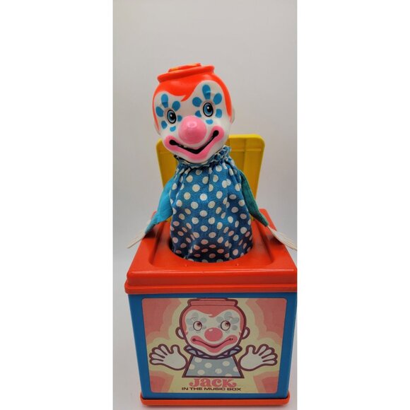 Mattel Other - Vintage 1976 Mattel Jack-in-the-Box – Musical Pop-Up Clown – WORKS – Original Se